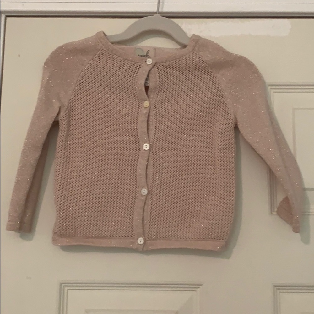 Girl’s rose gold cardigan. Size 18-24mths